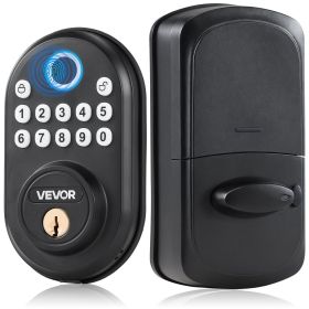 VEVOR Fingerprint Door Lock, with Fingerprint/Keypad Code/Key, One-Time and Anti-Peeking Password, Silent Mode, Constant Unlock Mode