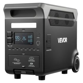 VEVOR Portable Power Station, 3600W 3840Wh Power Station Solar Generator with 10 Output Ports & Adjustable Input Power