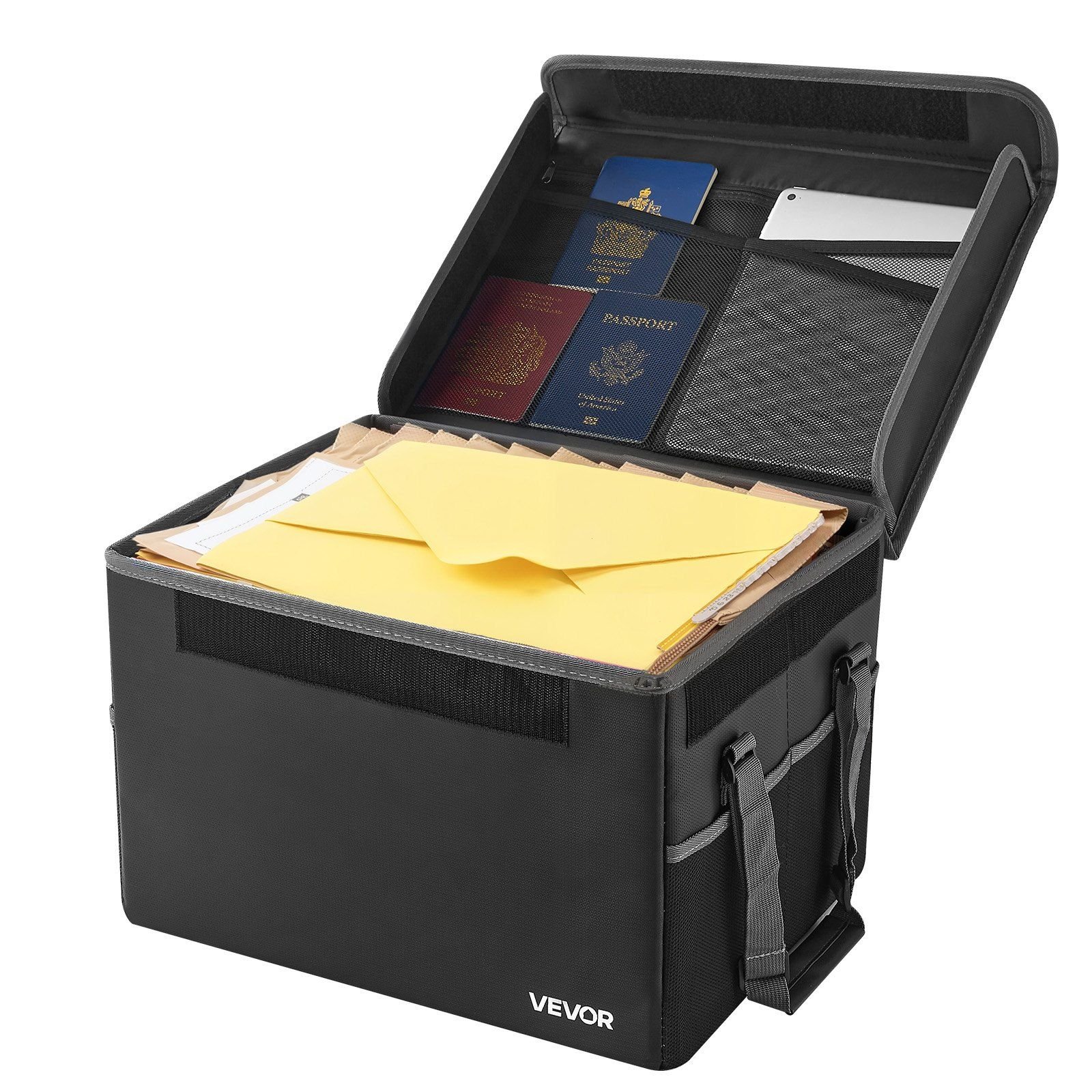 VEVOR Fireproof Document Box, 1832 F Heat Insulated Fireproof ...