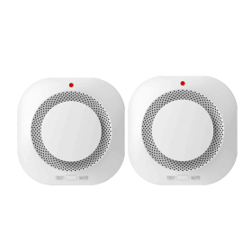 (2 Pack)Smoke Alarm Fire Protection Home Security System Smoke Alarm (Logistics only For USPS.TK/TMEU only For self-pickup)