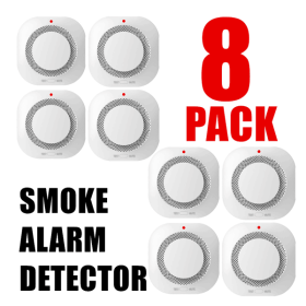 (8 Pack)Smoke Alarm Fire Protection Home Security System Smoke Alarm (Logistics only For USPS.TK/TMEU only For self-pickup)
