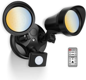 LED Security Lights Motion Sensor, 25W 2000LM Flood Lights Outdoor Motion Sensor with Remote