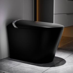 Starry Night Light Smart Toilet with Bidet Built In, Modern Design For Bathroom, Auto Open/Close Seat, Foot Sensor, LED Display,Night Light