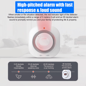 Smoke Alarm Fire Protection Home Security System Smoke Alarm (Logistics only For USPS.TK/TMEU only For self-pickup)