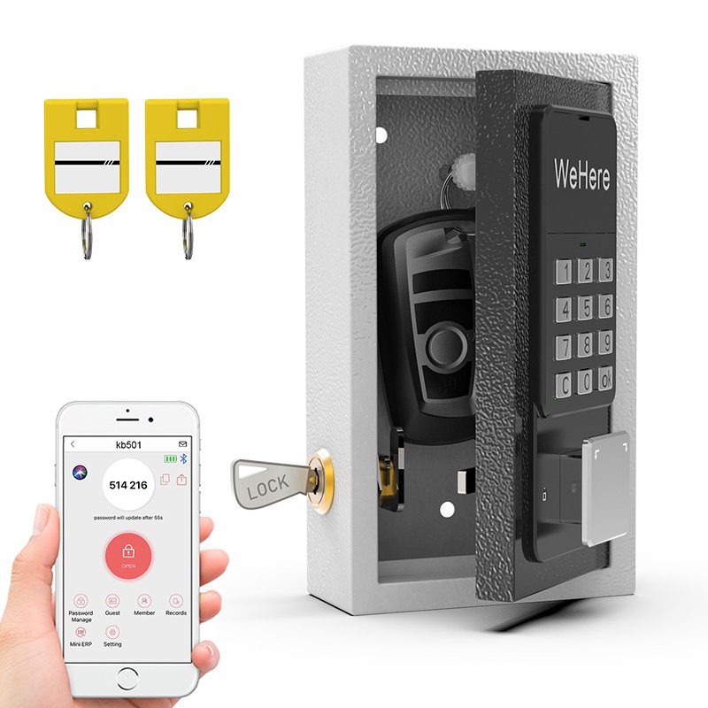 WeHere Wireless Smart Key Lock Box with APP, Electronic Lock Box for ...