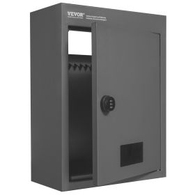 VEVOR Through The Wall Drop Box, Heavy Duty Steel Through The Wall Mailbox with 2.8-7.9" 13" Combination Lock, 12.5x6.3x16.9 Mail Drop Box, Dark