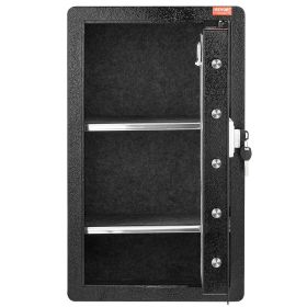 VEVOR Single Door 4.0 cu.ft Safe Box with Key Lock, Password & Fingerprint, Safe Lock Box with Fireproof Bag, Key Rack, LED Light