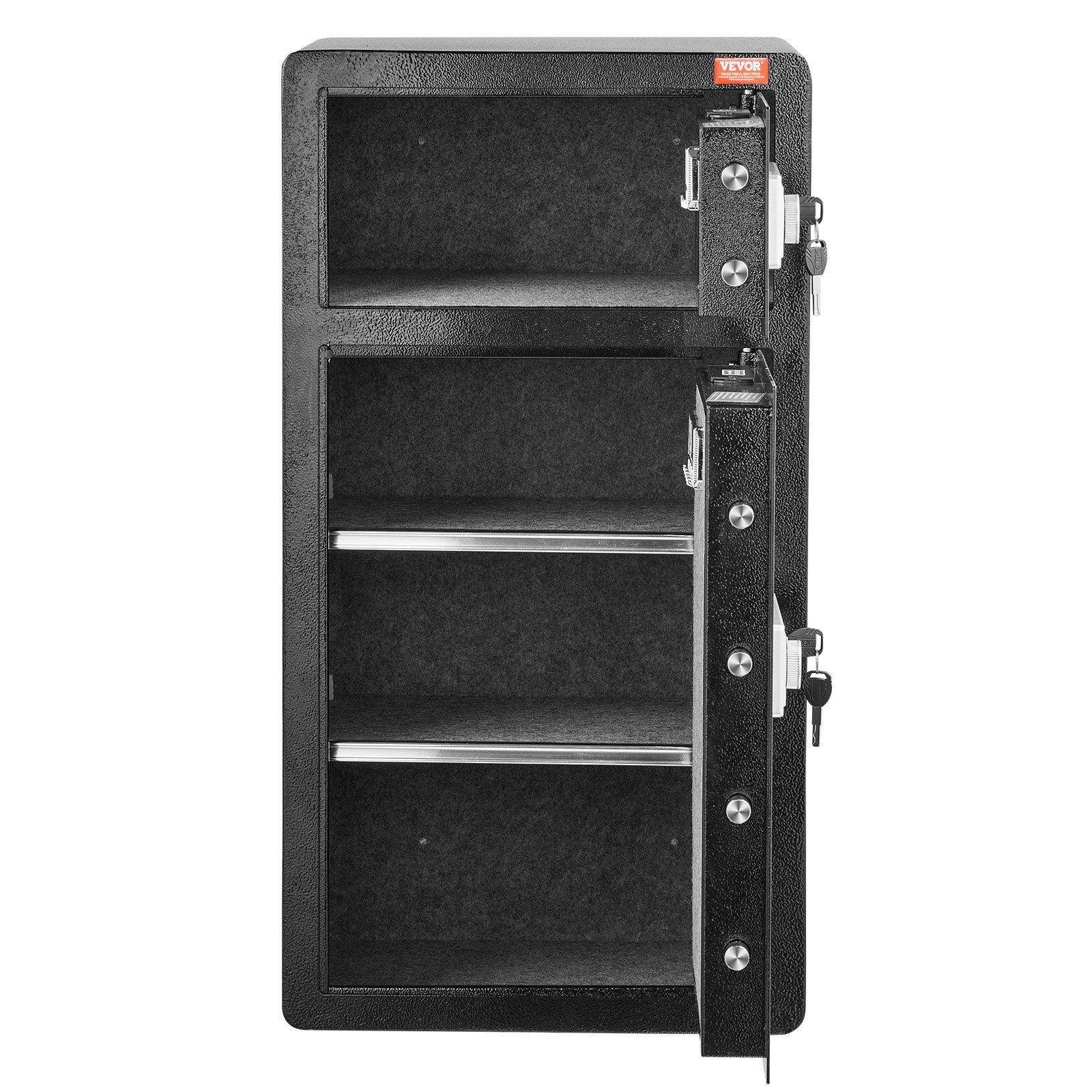 VEVOR Double Doors 7.2 cu.ft Safe Box with Key Lock & Password, Safe ...
