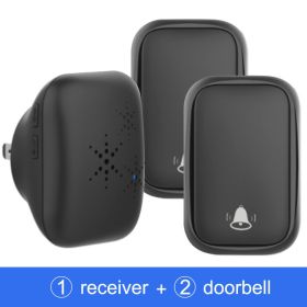 Awapow Self Powered Waterproof Wireless Doorbell Smart Home Without Battery Doorbell With Ringtone 150M Remote Receiver Bell (Plug Type: US plug, Color: 2doorbell 1receiver2)