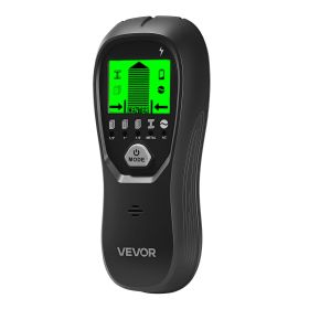 VEVOR Stud Finder Wall Scanner, 5 in 1, Electronic Wall Stud Detector with Smart Sensor, High-Definition LCD Display and Audio Alarm (Color: Black)